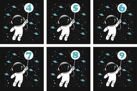 Astronaut Birthday SVG Vector T-shirt Design Review