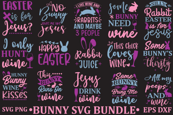 Bunny SVG Bundle Design or Bunny Qoutes