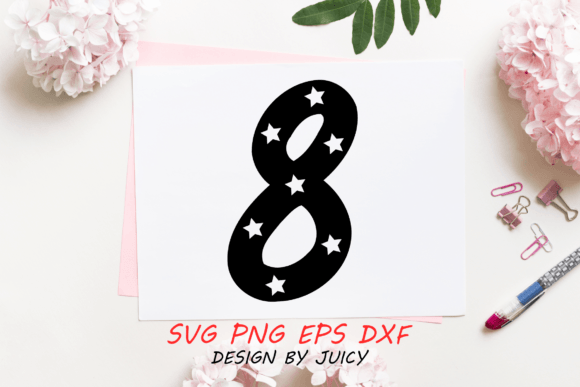 Number 8 with Stars SVG Review for Embroidery Projects