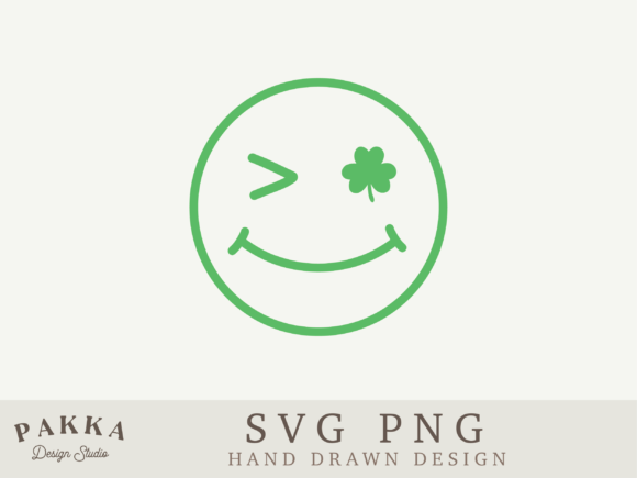 Smiley with Shamrock Eyes St Patrick Svg Review