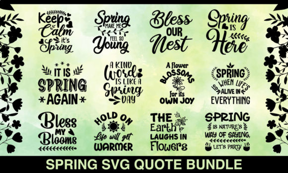 Spring Svg Quote Bundle Review for Embroidery